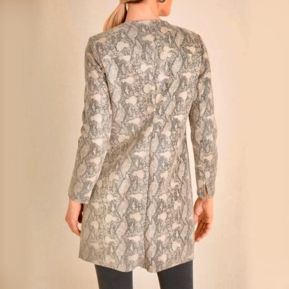 CHICO’S Faux-Suede Snake-Print Topper - Picture 2 of 15